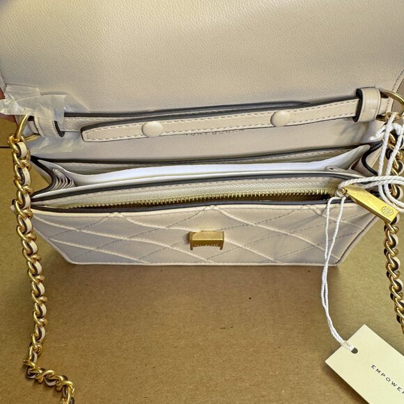 Tory Burch Fleming Leather Crossbody – New Cream - Picture 8 of 10